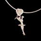 Love Ballet Necklace w/ Jeweled Heart