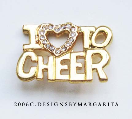 I Love To Cheer Cheerleading Pin