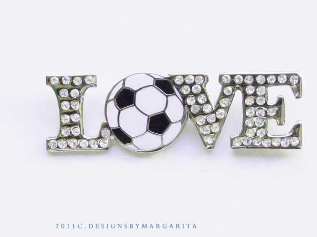 LOVE IS SOCCER PIN