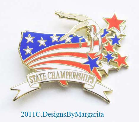 State Championships Gymnastics Collectible Pin