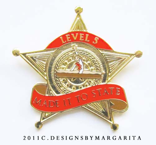 Made It To State Level 5 Championships Gymnastics  Pin