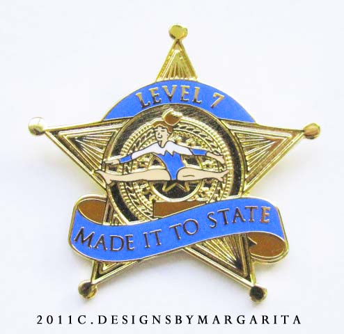 Made It to State Level 7 State Championships Gymnastics Pin